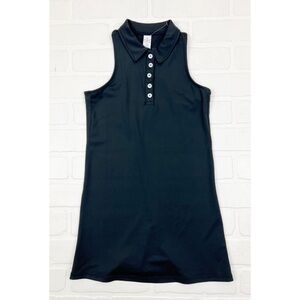 NWOT 90 Degree by Reflex Girls Black Collared Sleeveless Dress Small 7/8